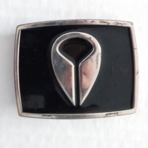 Nixon Genuine Women's Belt Black and Silver Tone Enamel Buckle See Description